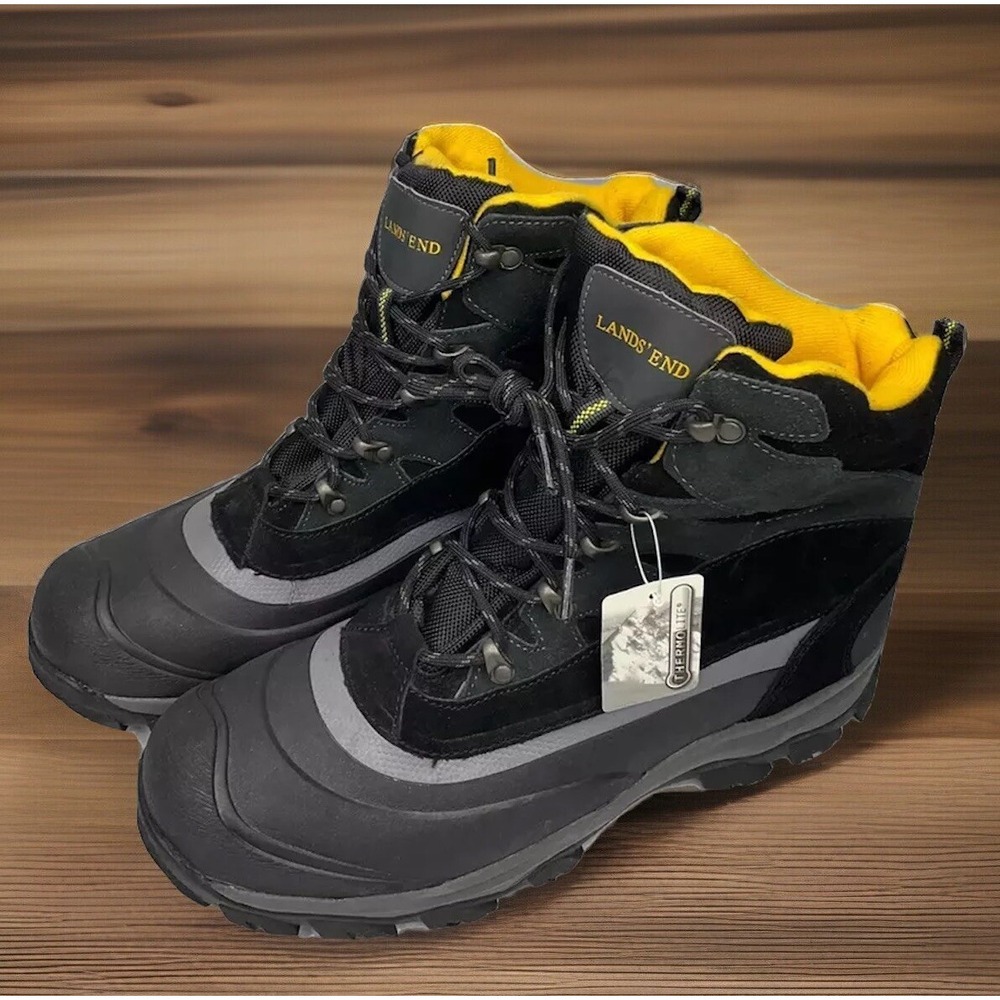 Lands End Kenosha Thermolite Hiking Boots Mens Sz 12 Lace Up Ankle Boots‎ NWOB